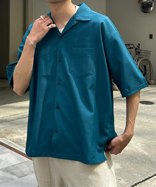 CPCM(シーピーシーエム)の「杢調半袖開襟シャツ(シャツ/ブラウス・メンズ・チャコールグレー/ホワイト/グリーン・MEDIUM/LARGE)」の17枚目の写真