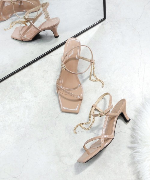 alala(アララ)の「アンクレットサイドナローサンダル(サンダル・レディース・ブラック/ベージュ/レオパード/シルバー・LL/S/M/L)」の9枚目の写真