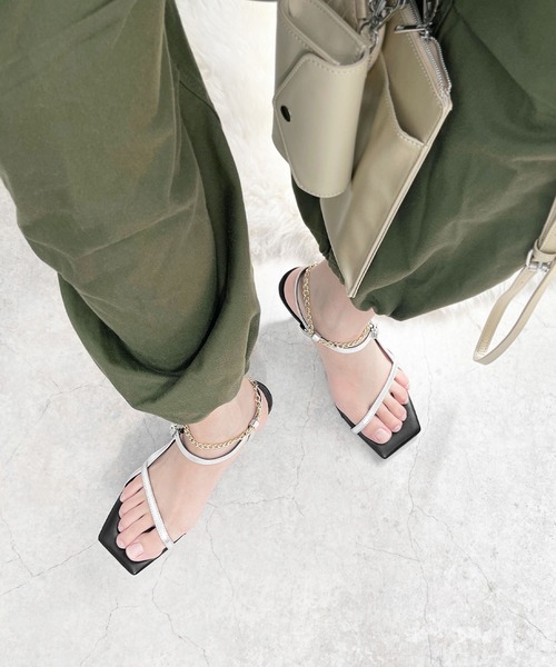 alala(アララ)の「アンクレットサイドナローサンダル(サンダル・レディース・ブラック/ベージュ/レオパード/シルバー・LL/S/M/L)」の17枚目の写真