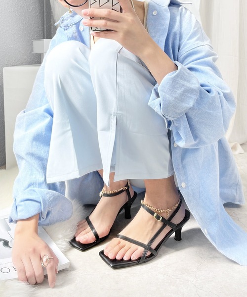 alala(アララ)の「アンクレットサイドナローサンダル(サンダル・レディース・ブラック/ベージュ/レオパード/シルバー・LL/S/M/L)」の19枚目の写真