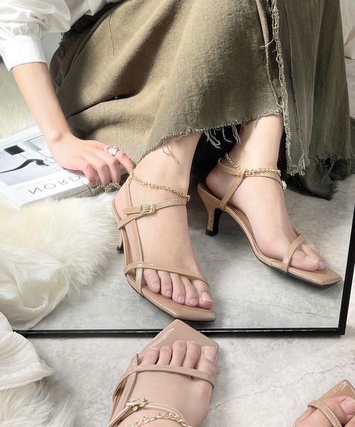 alala(アララ)の「アンクレットサイドナローサンダル(サンダル・レディース・ブラック/ベージュ/レオパード/シルバー・LL/S/M/L)」の21枚目の写真