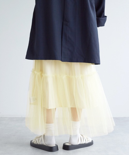 【新品＊タグ付き❣️】TOKUKOプルミエヴォル＊スカート(ペチコート付き) w closet（ダブルクローゼット）の「ペチコート付きチュールティアード