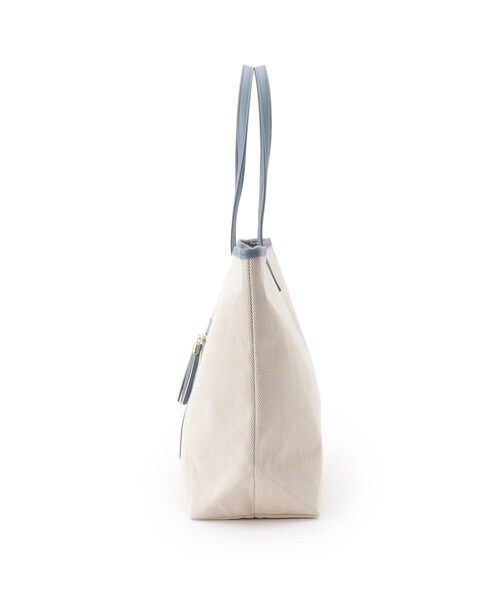 SHOO・LA・RUE（シューラルー）の「◆素材コンビフロントポケットトートバッグ（トートバッグ・レディース・ブラック/ベージュ/ブルー・00）」の6枚目の写真