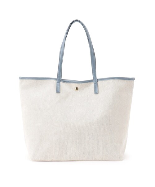 SHOO・LA・RUE（シューラルー）の「◆素材コンビフロントポケットトートバッグ（トートバッグ・レディース・ブラック/ベージュ/ブルー・00）」の7枚目の写真