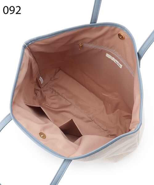 SHOO・LA・RUE（シューラルー）の「◆素材コンビフロントポケットトートバッグ（トートバッグ・レディース・ブラック/ベージュ/ブルー・00）」の11枚目の写真