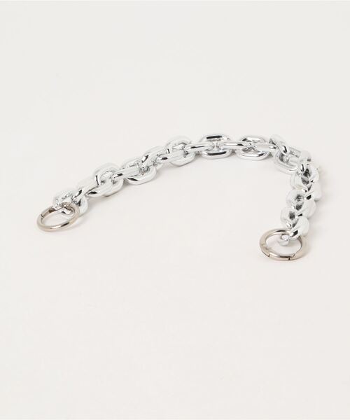 BARELY BLUE（ベアリーブルー）の「【 BARELY BLUE / ベアリーブルー 】 チェーン付き センター ベルト ハンドバッグ（ハンドバッグ・レディース・ホワイト×ブラック/ブラック・FREE）」の6枚目の写真