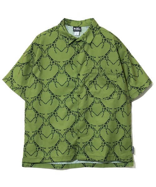 gym master（ジムマスター）の「gym master/ジムマスター　UL-GRIDハッピーペイントS/Sシャツ（シャツ/ブラウス・メンズ・グレー/その他1/ブラック/セージグリーン・LARGE/X-LARGE/MEDIUM）」の4枚目の写真