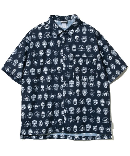 gym master（ジムマスター）の「gym master/ジムマスター　UL-GRIDハッピーペイントS/Sシャツ（シャツ/ブラウス・メンズ・グレー/その他1/ブラック/セージグリーン・LARGE/X-LARGE/MEDIUM）」の2枚目の写真