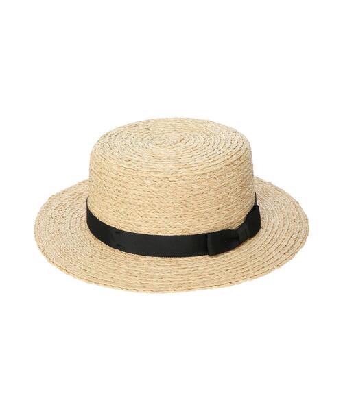 Samansa Mos2（サマンサ モスモス）の「ラフィアカンカン帽（ハット・レディース・ブラック/ブラウン・ﾌﾘ-）」の10枚目の写真