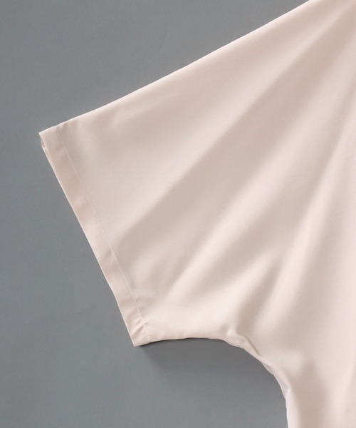 SITRY(シトリー)の「Oversize Drop shoulder Dolman Sleeve shirt/オーバーサイズ ドロップショルダー ドルマンスリーブ 半袖シャツ(シャツ/ブラウス・メンズ・ホワイト/ブラック/グレイッシュベージュ/チャコールグレー・M/L)」の10枚目の写真