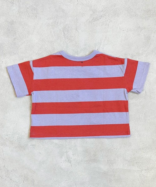 BIG FIELD（ビッグフィールド）の「太ボーダーTシャツ(80～150cm)（Tシャツ/カットソー・キッズ・ラベンダー/チャコール/イエロー・80/90/95/100/110/120/130/140/150）」の13枚目の写真