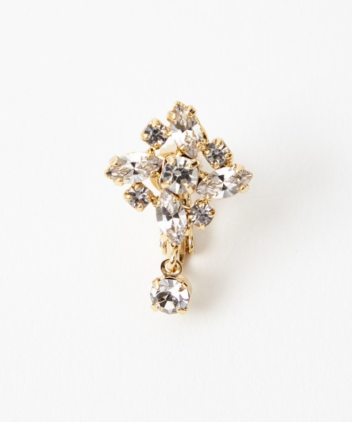 AIMER（エメ）の「チェコガラスラインストーンイヤリング（イヤリング・レディース・シルバー/ゴールド・FREE）」の4枚目の写真