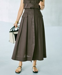 ROPE' | 【高評価】【エディター三尋木奈保さんコラボ】きちんと涼感タックフレアスカート/セットアップ対応(スカート)