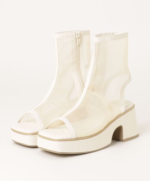 LOVEHUNTER（ラブハンター）の「LOVEHUNTER/ オープントゥ厚底ブーツサンダル (1591)（サンダル・レディース・アイボリー/ブラック/ブラック系その他/ホワイト系その他・LL/S/M/L）」の13枚目の写真