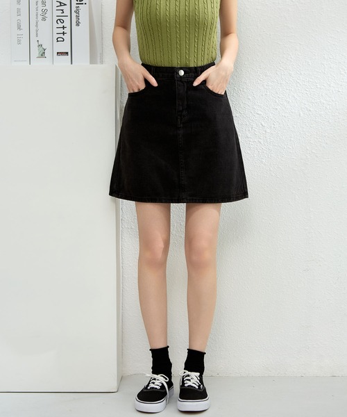 MAISON DE THERESE(メゾン ド テレーズ)の「ハイウエストAラインデニムミニスカート(スカート・レディース・アイボリー/ブラック系/ブルー/ライトブルー/ブラック・M/S/L)」の20枚目の写真