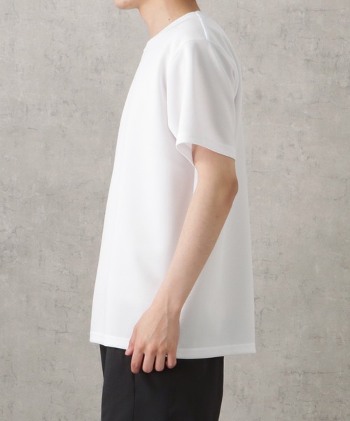 NAVY(ネイビー)の「ドライタッチ鹿の子ショートスリーブTシャツ(Tシャツ/カットソー・メンズ・グリーン/ホワイト/ライトグレー/チャコール/ネイビー・S/M/L/XL)」の17枚目の写真
