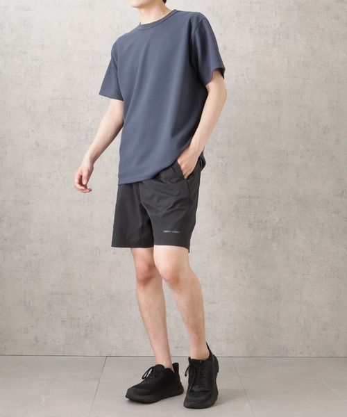 NAVY(ネイビー)の「ドライタッチ鹿の子ショートスリーブTシャツ(Tシャツ/カットソー・メンズ・グリーン/ホワイト/ライトグレー/チャコール/ネイビー・S/M/L/XL)」の7枚目の写真