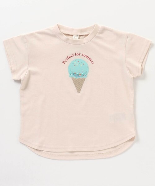 apres les cours(アプレレクール)の「PVC 3柄モチーフTシャツ(Tシャツ/カットソー・キッズ・ミント/ラベンダー/キナリ・80/90/100/110/120/130/140)」の2枚目の写真