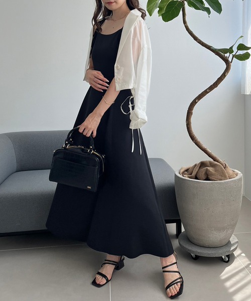 one after another NICE CLAUP（ワンアフターアナザーナイスクラップ）の「サイドリボンシアージャケット（テーラードジャケット・レディース・ベージュ/グレー/アイボリー・FREE）」の16枚目の写真