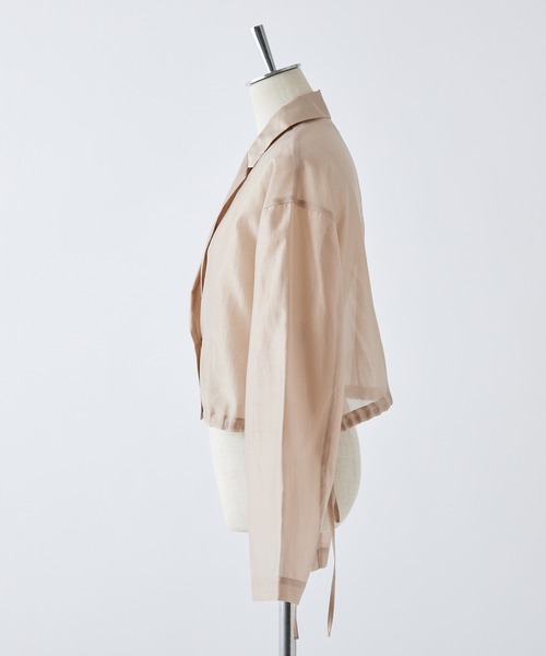 one after another NICE CLAUP（ワンアフターアナザーナイスクラップ）の「サイドリボンシアージャケット（テーラードジャケット・レディース・ベージュ/グレー/アイボリー・FREE）」の21枚目の写真