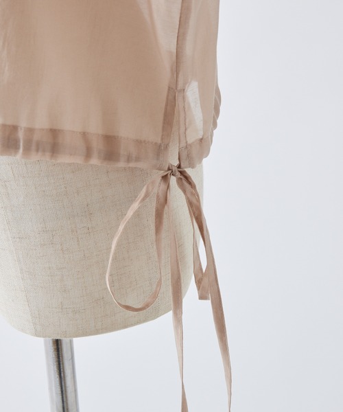 one after another NICE CLAUP（ワンアフターアナザーナイスクラップ）の「サイドリボンシアージャケット（テーラードジャケット・レディース・ベージュ/グレー/アイボリー・FREE）」の13枚目の写真