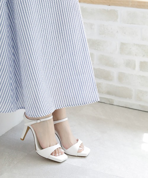 chocolates（チョコラテス）の「スクエアトゥ ハイヒールミュール【日本製】（サンダル・レディース・シルバー/ブラック/ホワイト・S/M/L/LL）」の13枚目の写真