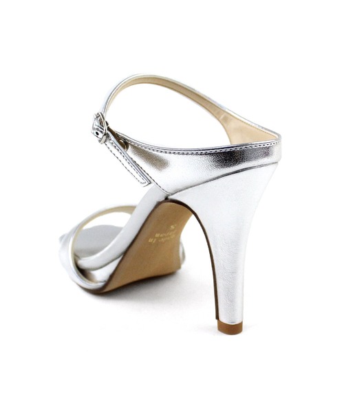 chocolates（チョコラテス）の「スクエアトゥ ハイヒールミュール【日本製】（サンダル・レディース・シルバー/ブラック/ホワイト・S/M/L/LL）」の5枚目の写真