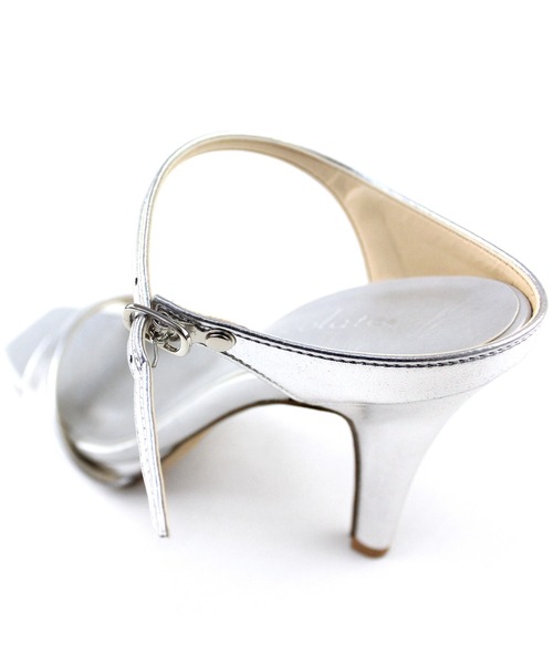 chocolates（チョコラテス）の「スクエアトゥ ハイヒールミュール【日本製】（サンダル・レディース・シルバー/ブラック/ホワイト・S/M/L/LL）」の9枚目の写真