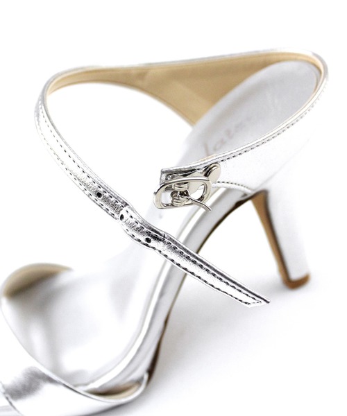 chocolates（チョコラテス）の「スクエアトゥ ハイヒールミュール【日本製】（サンダル・レディース・シルバー/ブラック/ホワイト・S/M/L/LL）」の10枚目の写真