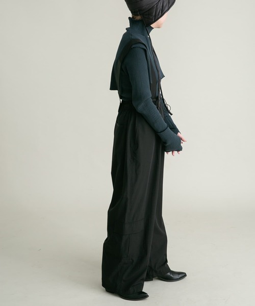 KBF（ケイビーエフ）の「2WAYサスペンダーサロペット（サロペット/オーバーオール・レディース・ブラック/カーキ/アイボリー・ONE）」の5枚目の写真