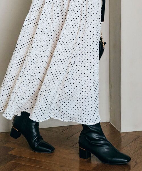 grove（グローブ）の「◆晴れの日でも雨の日でも使える嬉しいストレッチブーツ【人間工学】（ブーツ・レディース・ブラック/オフホワイト/グレー/ダークブラウン系7/ライトグレー系7・30/35/45）」の3枚目の写真