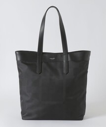 バーバリーブラックレーベル トートバッグ シャドーチェック ゴールドプレート 黒 BLACK LABEL CRESTBRIDGE（ブラックレーベル・クレストブリッジ