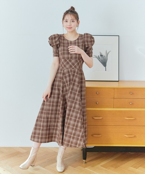 サーキュラーワンピース WILLSELECTION（ウィルセレクション）の「チェック柄サーキュラー