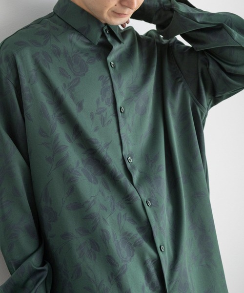 LOWRYS FARM(ローリーズファーム)の「サテンSTフラワーシャツ 971679(シャツ/ブラウス・メンズ・グレー/グリーン・MEDIUM/LARGE)」の15枚目の写真
