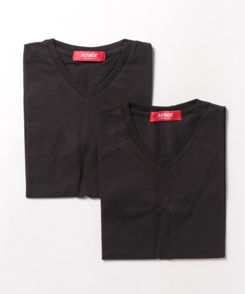ARCHIVER（アーカイバ）の「【Bl】２PAC VネックTシャツ（Tシャツ/カットソー・レディース・ホワイト/ブラック・MEDIUM/LARGE）」の3枚目の写真