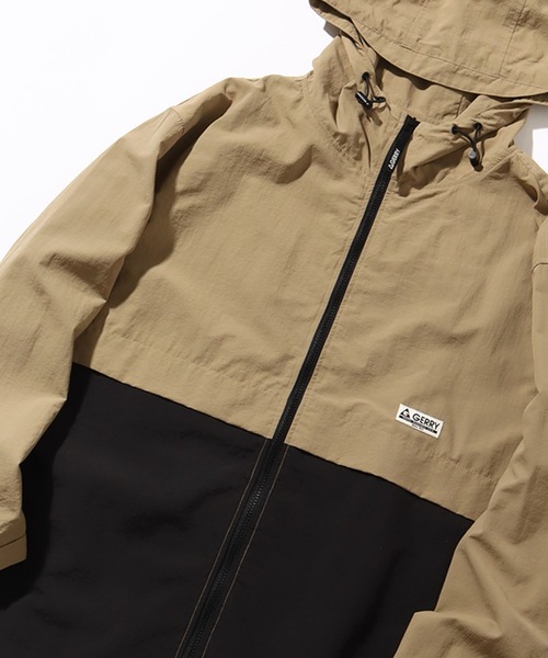 GERRY（ジェリー）の「【GERRY/ジェリー】 ピス付き 切替 フーデッドナイロンジャケット（ナイロンジャケット・メンズ・ブラック/カーキ/ベージュ・LL/L/M）」の22枚目の写真