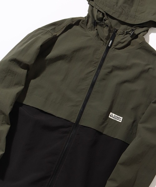 GERRY（ジェリー）の「【GERRY/ジェリー】 ピス付き 切替 フーデッドナイロンジャケット（ナイロンジャケット・メンズ・ブラック/カーキ/ベージュ・LL/L/M）」の18枚目の写真