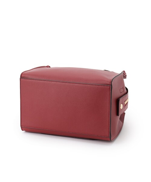 SHOO・LA・RUE（シューラルー）の「◆【2WAY】かがりポイントミニトート（ハンドバッグ・レディース・ベージュ系4/ブラック/ワインレッド・00）」の8枚目の写真