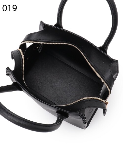 SHOO・LA・RUE（シューラルー）の「◆【2WAY】かがりポイントミニトート（ハンドバッグ・レディース・ベージュ系4/ブラック/ワインレッド・00）」の9枚目の写真