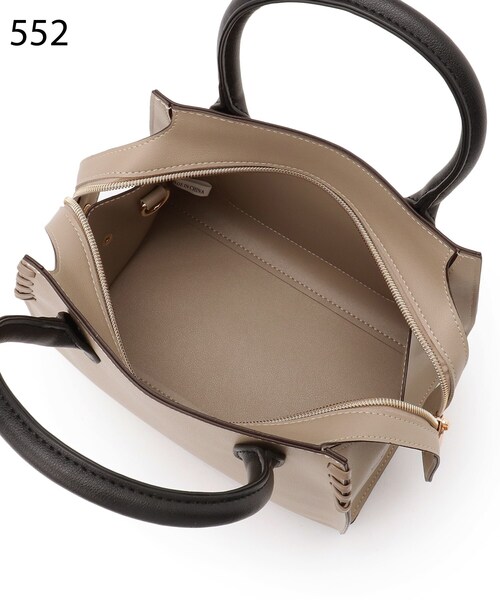 SHOO・LA・RUE（シューラルー）の「◆【2WAY】かがりポイントミニトート（ハンドバッグ・レディース・ベージュ系4/ブラック/ワインレッド・00）」の10枚目の写真