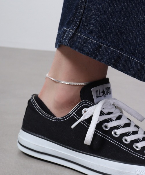 FUNALIVE（ファンアライブ）の「シルバー925　デザインチェーンアンクレット（アンクレット・メンズ・Z/F/D/M/K/V/T/G/X/N/H/C/J/P/Q/Y/L/O/A/R/B/S/E/I/U/W・F）」の9枚目の写真