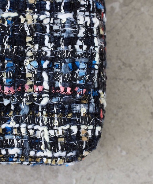 EFOLE（エフォル）の「ツイード チェーン ミニ ショルダー バッグ オケージョン/結婚式（ショルダーバッグ・レディース・ピンク/ブラック・FREE）」の8枚目の写真