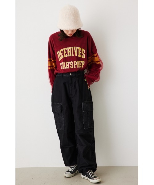 RODEO CROWNS WIDE BOWL（ロデオクラウンズワイドボウル）の「リミックスカーゴパンツ（カーゴパンツ・レディース・カーキ/ブラック・SMALL/MEDIUM）」の10枚目の写真