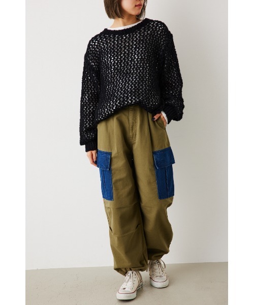 RODEO CROWNS WIDE BOWL（ロデオクラウンズワイドボウル）の「リミックスカーゴパンツ（カーゴパンツ・レディース・カーキ/ブラック・SMALL/MEDIUM）」の21枚目の写真