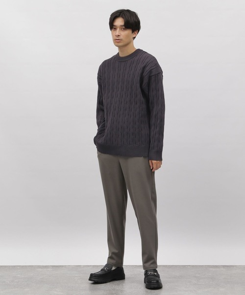 LAKOLE（ラコレ）の「PEアソートケーブルプルオーバー / 907215（ニット/セーター・メンズ・ブルー/チャコールグレー/イエロー/アイボリー・LARGE/MEDIUM/X-LARGE）」の6枚目の写真