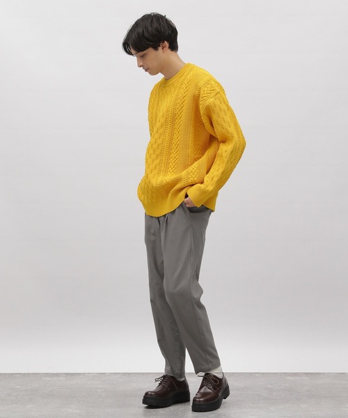 LAKOLE（ラコレ）の「PEアソートケーブルプルオーバー / 907215（ニット/セーター・メンズ・ブルー/チャコールグレー/イエロー/アイボリー・LARGE/MEDIUM/X-LARGE）」の8枚目の写真