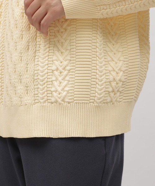 LAKOLE（ラコレ）の「PEアソートケーブルプルオーバー / 907215（ニット/セーター・メンズ・ブルー/チャコールグレー/イエロー/アイボリー・LARGE/MEDIUM/X-LARGE）」の14枚目の写真