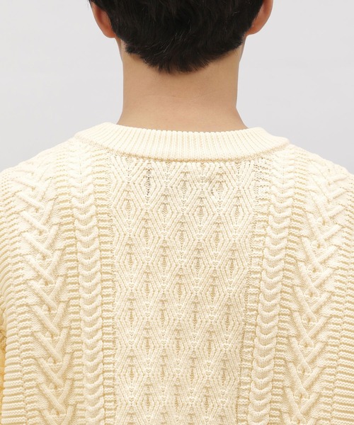 LAKOLE（ラコレ）の「PEアソートケーブルプルオーバー / 907215（ニット/セーター・メンズ・ブルー/チャコールグレー/イエロー/アイボリー・LARGE/MEDIUM/X-LARGE）」の15枚目の写真