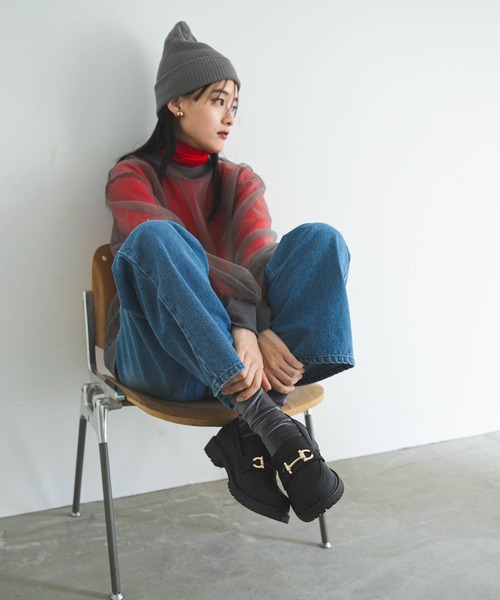 bohmal(ボマール)の「チュールオーバーサイズプルオーバートップス(Tシャツ/カットソー・レディース・ブラック/グレー/オフホワイト・FREE)」の15枚目の写真