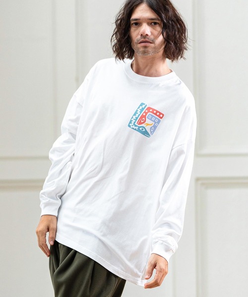 CAMBIO(カンビオ)の「mlt4476- ビッグシルエットロンT(Three Snakes)(Tシャツ/カットソー・メンズ・パープル/グリーン/ホワイト・XL/S/M/L)」の4枚目の写真